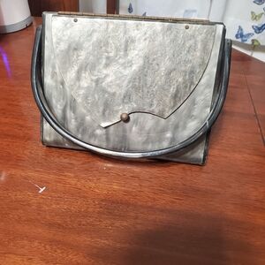 Chic Silver and Black Women's Clutch